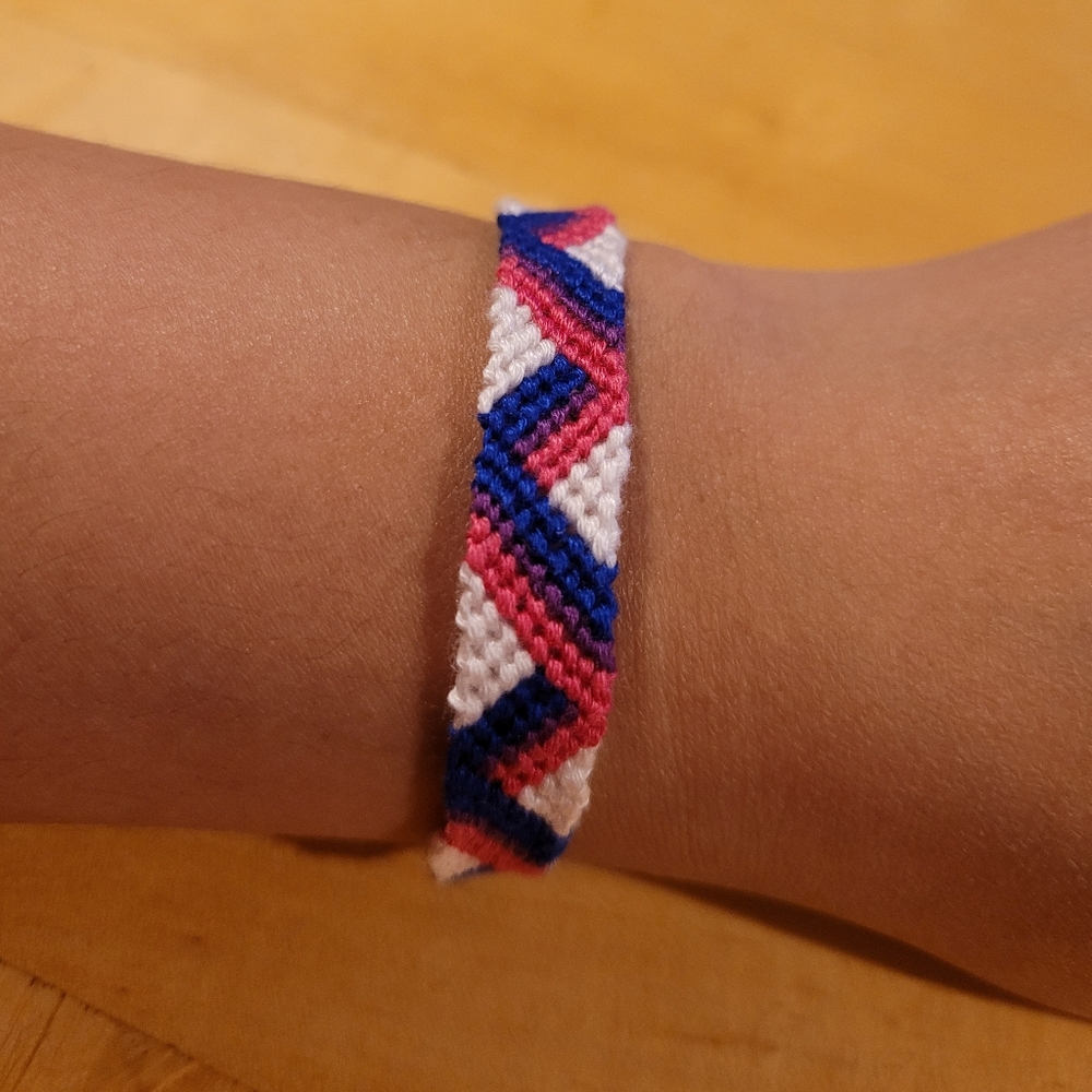 Pride bisexual friendship bracelet